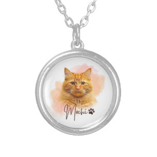 Funny Cat Lover's Metal Keychain –  Mochi Silver Plated Necklace