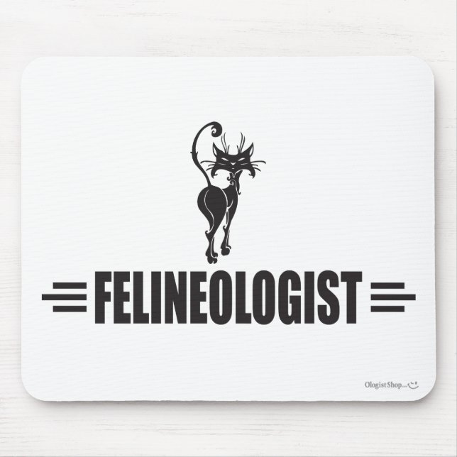 Funny Cat Lover's Mouse Pad (Front)
