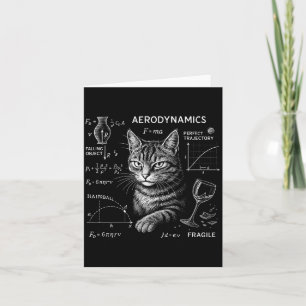 Funny Cat Math Physics Equations Science Humor  Card