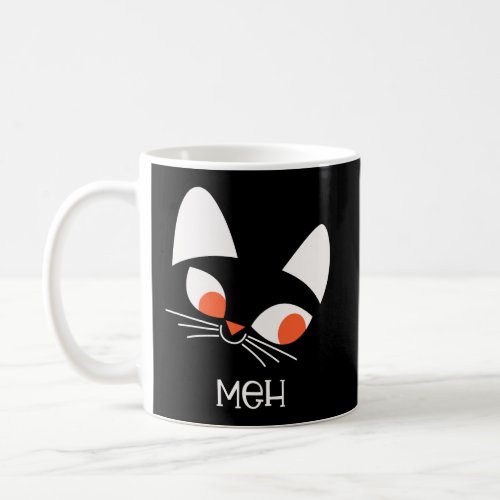 Funny Cat Meh Cute Halloween Shirt Coffee Mug