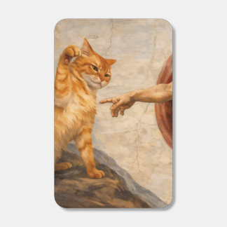 Funny Cat Meme Art Creation of Adam with Cat Sarca Matchboxes