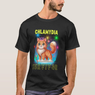 Funny Cat Meme Chlamydia Survivor Humor For Men an T-Shirt