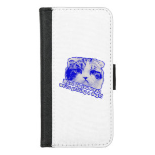 Funny cat meme for cat lovers and cat owners iPhone 8/7 wallet case