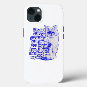 Funny cat meme for cat owners and kitty lovers iPhone 13 case