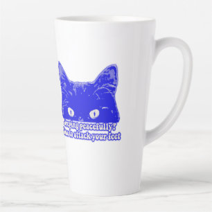 Funny cat meme for kitten owners and lovers latte mug