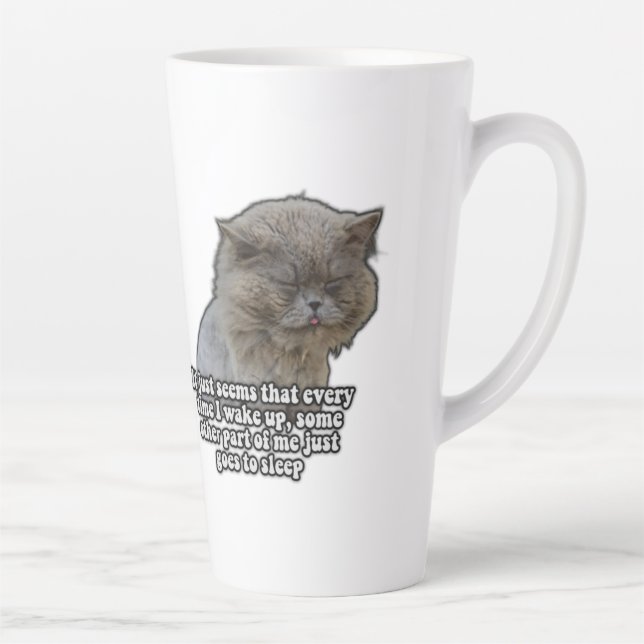 Funny cat meme for kitty lovers and cat owners latte mug (Right)