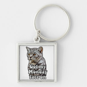 Funny cat meme for kitty owners and cat lovers keychain