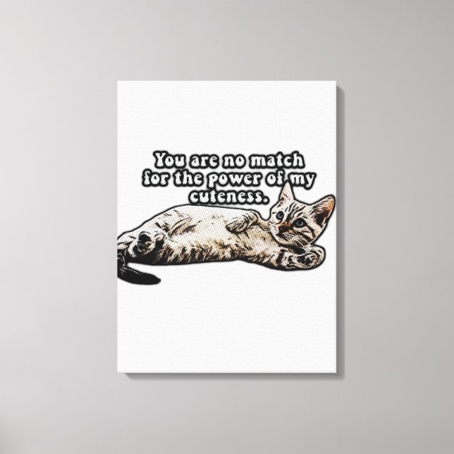 Funny cat meme for kitty owners and cat owners canvas print (Front)