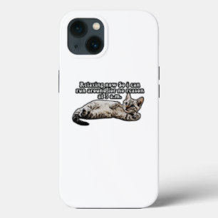 Funny cat meme for kitty persons and cat owners iPhone 13 case