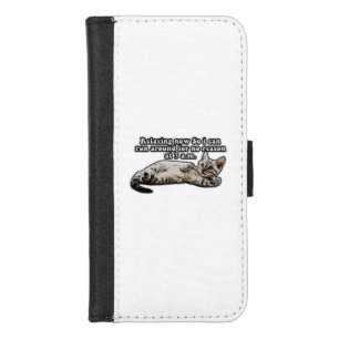 Funny cat meme for kitty persons and cat owners iPhone 8/7 wallet case