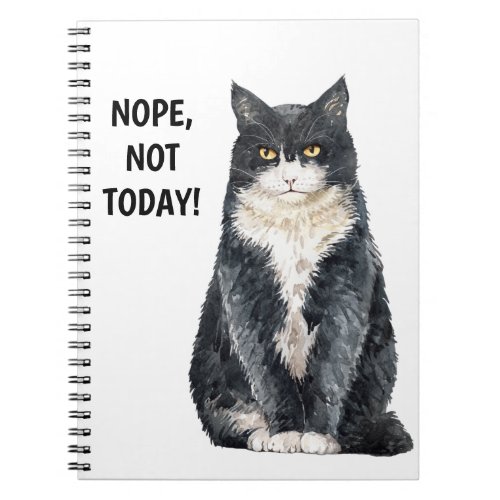 Funny Cat Meme Nope Not Today Notebook