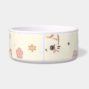 Funny Cat Meow Cartoon Pattern Bowl
