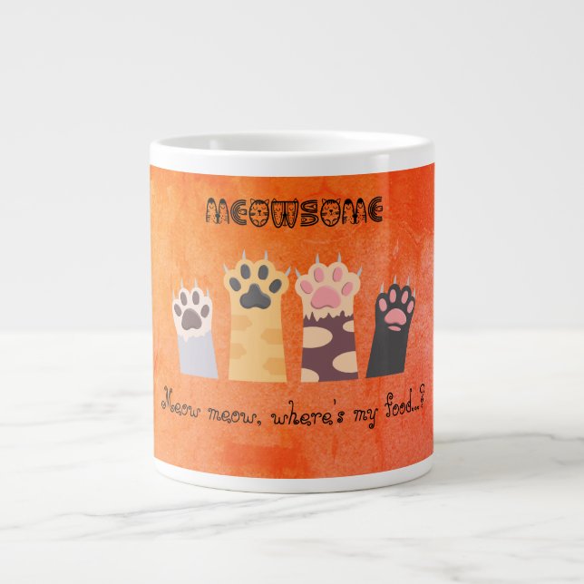 Funny Cat, Meow Some, Cat Lover Mug Specialty Mug (Front)
