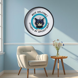 Funny Cat Mice Welcome Other By Appointment Clock