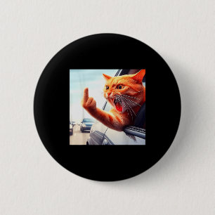 Funny Cat Middle Finger Hilarious Cat In The Car C Button
