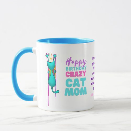 Funny CAT MOM Birthday From The HUSBAND To WIFE Mug