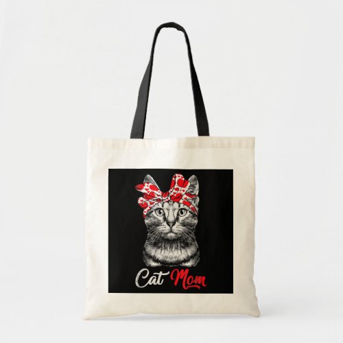 Funny Cat Mom Cat Lovers Cute Kitten Bandana Tote Bag