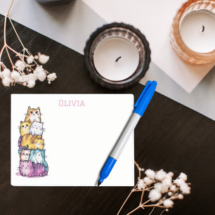 Funny Cat Mom Cute Watercolor Cute Custom School Post-it Notes