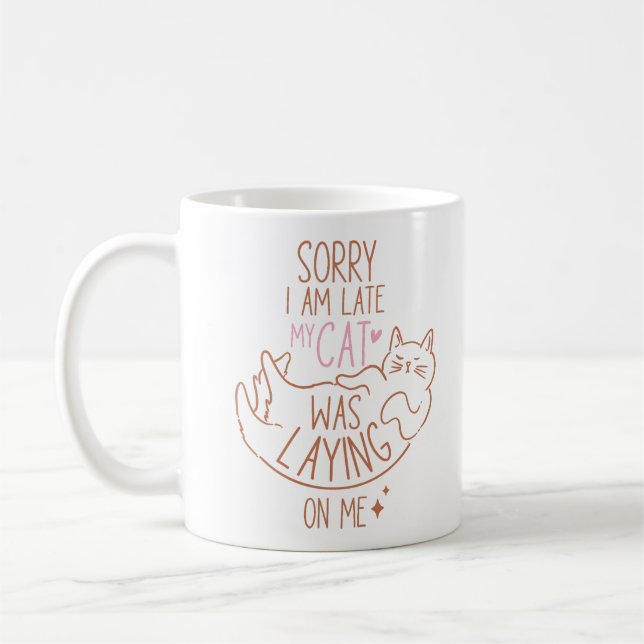 Funny Cat Mom Saying Coffee Mug (Left)