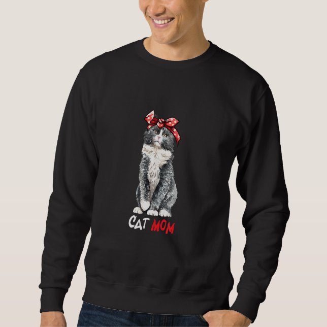 Funny Cat Mom Sweatshirt (Front)