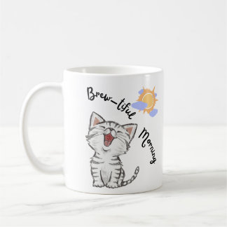 Funny Cat Morning Brew Cup