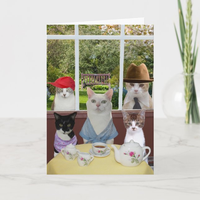 Funny Cat Mother's Day or Birthday Card (Front)