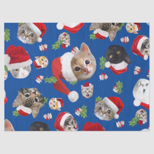 Funny cat mouse and catnip christmas tissue tissue paper (Front)