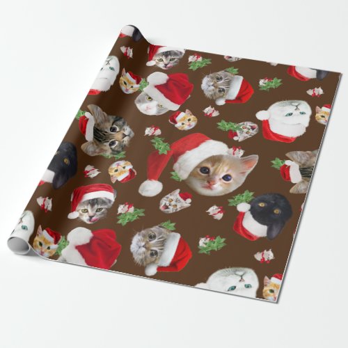 Funny cat mouse and catnip christmas wrapping wrapping paper