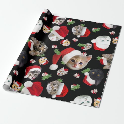 Funny cat mouse and catnip christmas wrapping wrapping paper