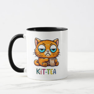 Funny Cat Mug, Kitty Pun Humor Gift Tea Cup