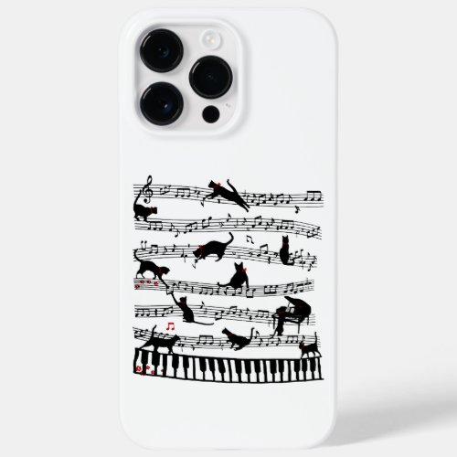Funny Cat Music Note Gift For Piano Player Music Case_Mate iPhone 14 Pro Max Case