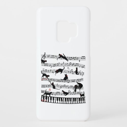 Funny Cat Music Note Gift For Piano Player Music Case_Mate Samsung Galaxy S9 Case