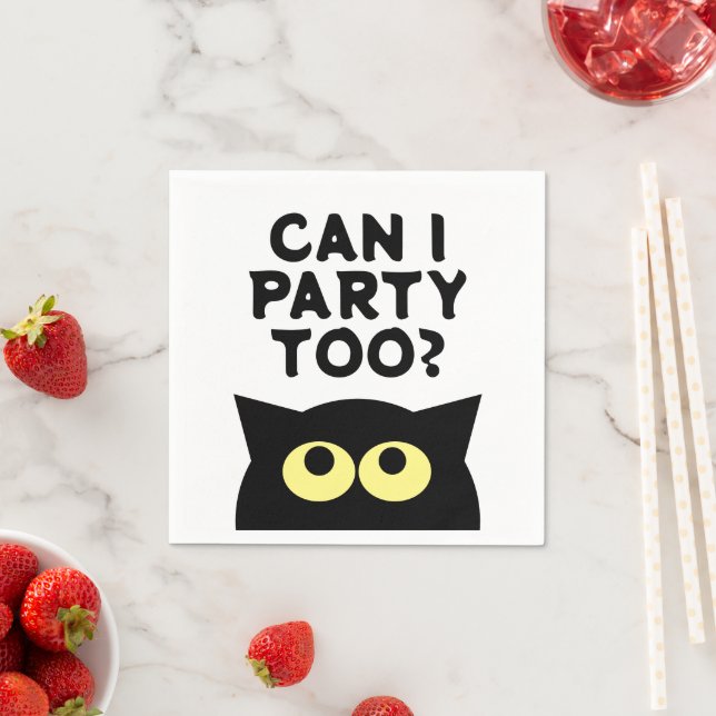 Funny cat napkins for party event (Insitu)