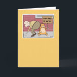 Funny Cat Near a Big Butt Birthday Card<br><div class="desc">Here's a funny cartoon birthday card featuring a cat who has it on good authority that the end is near. The rear end, to be precise. Thank you for choosing this original design by © Chuck Ingwersen. I’m an independent artist, and I post cartoons almost every day on Instagram: https://www.instagram.com/captainscratchy...</div>