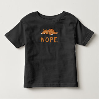 Funny Cat Nope Lazy Cat Orange Cat Lady Cat Lovers Toddler T-shirt