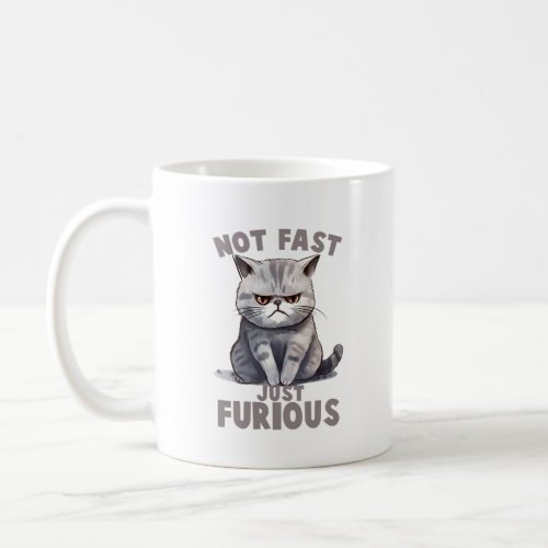 Funny Cat _ Not Fast Just Furious  Coffee Mug