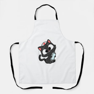 Funny Cat Nursing Gift Proud Cat Lover Nurse  Apron