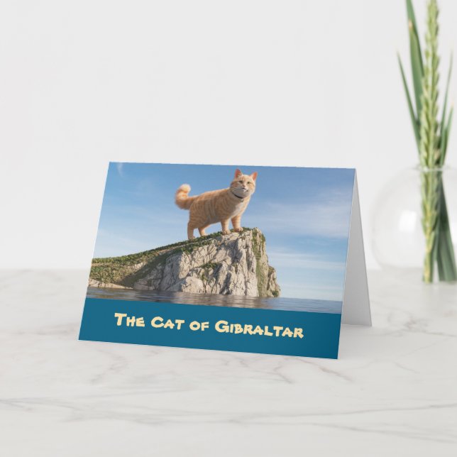 Funny Cat of Gibraltar Card (Front)