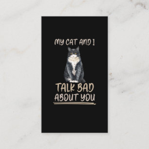 Funny Cat Owner Sarcastic Animal Friends Joke Business Card