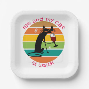 Funny Cat Paper Plates