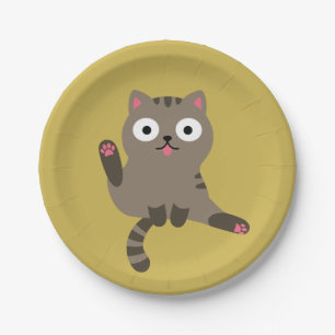Funny Cat Paper Plates