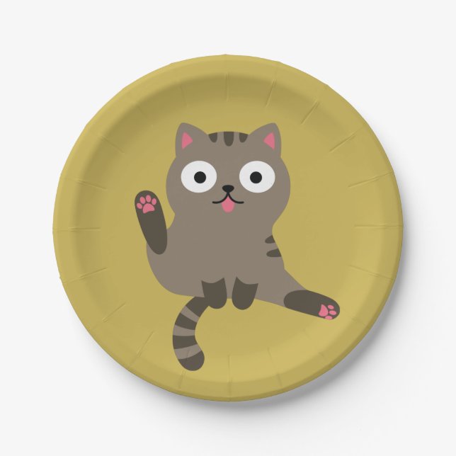 Funny Cat Paper Plates (Front)