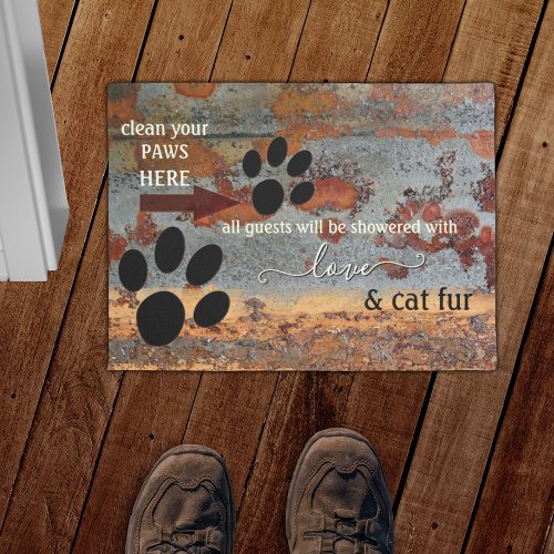 Funny Cat Paws Doormat