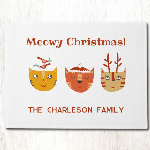 Funny Cat Personalized Christmas Doormat
