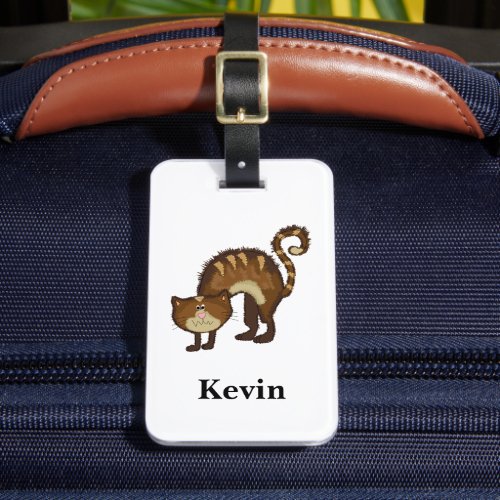 Funny Cat Personalized Luggage Tag