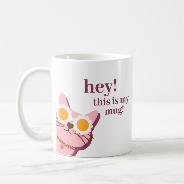 Funny Cat Personalized Mug (Left)