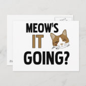 Funny Cat / Pet Postcard (Front/Back)
