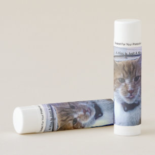 Funny Cat Photo Lip Balm, Unflavored Balm