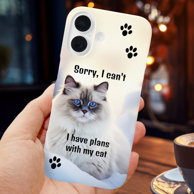 Funny Cat Photo Phone Case  (Cute funny cat personalized phone case - add your custom photo and texts)