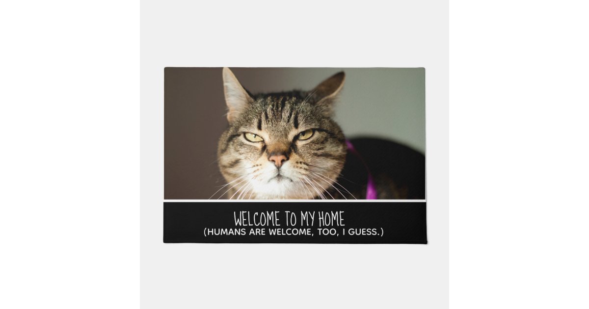 Custom Photo Welcome To House Dog Doormat - yeetcat